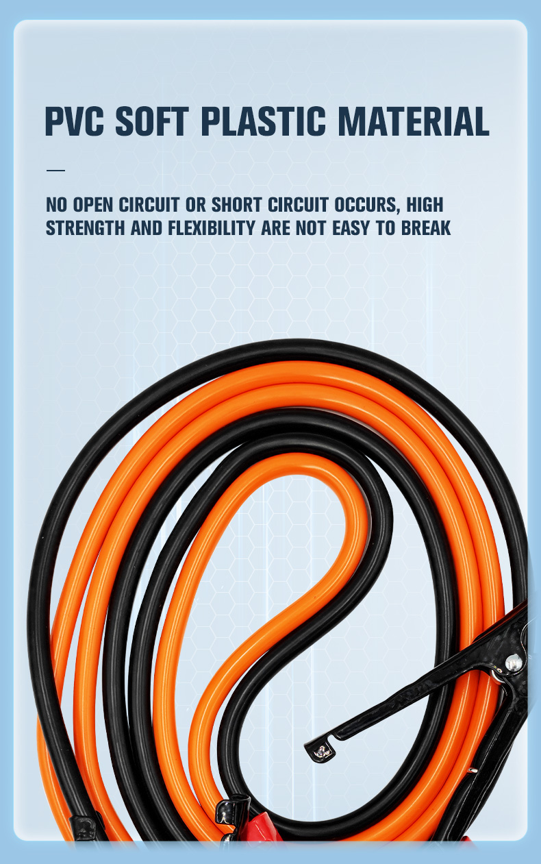 CE 16mm2 Car rubber Clamp Battery 200A Jumper Booster Cables(图4)