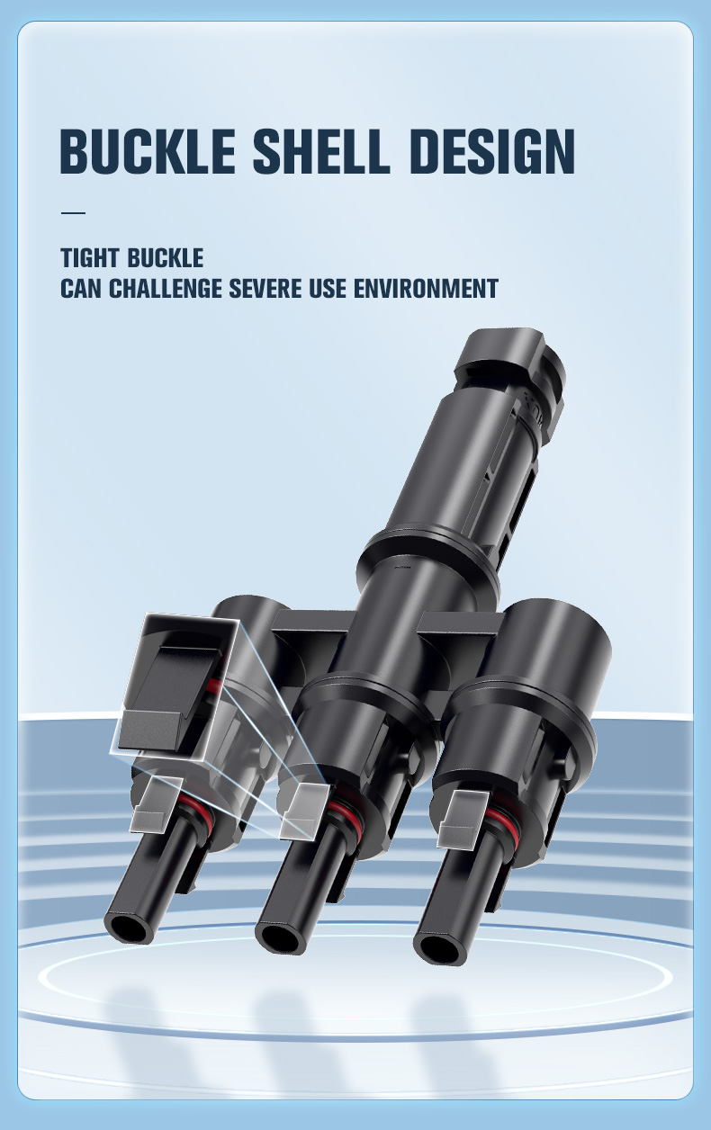 3 in 1 T Branch Connector For Solar Panel Parallel Connection(图3)