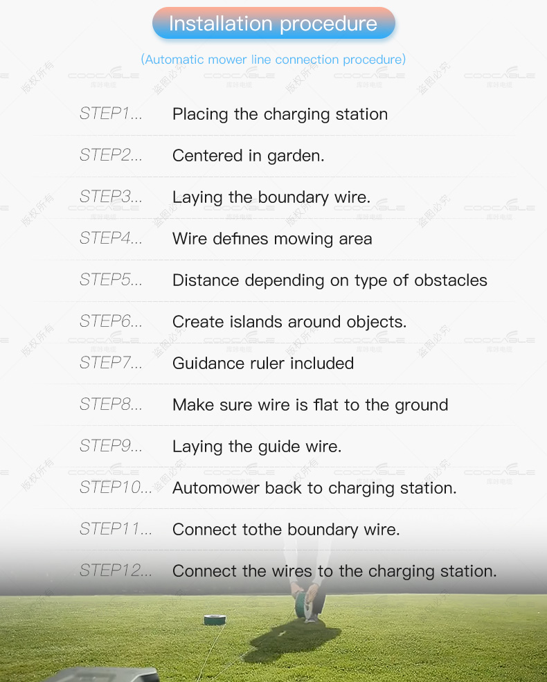  4.8mm Robotic Lawn Mower Cable Perimeter Wire Cable(图12)