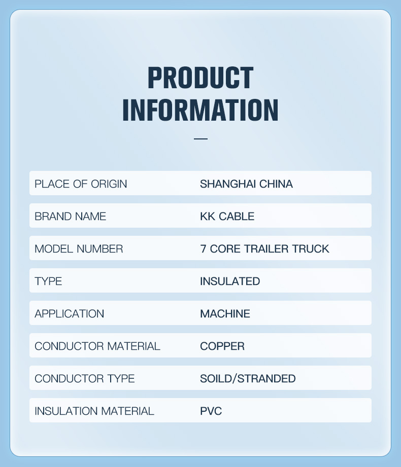 0.75mm2 Trailer Cable 7 Core Wire For Trailer Auto Cable(图10)