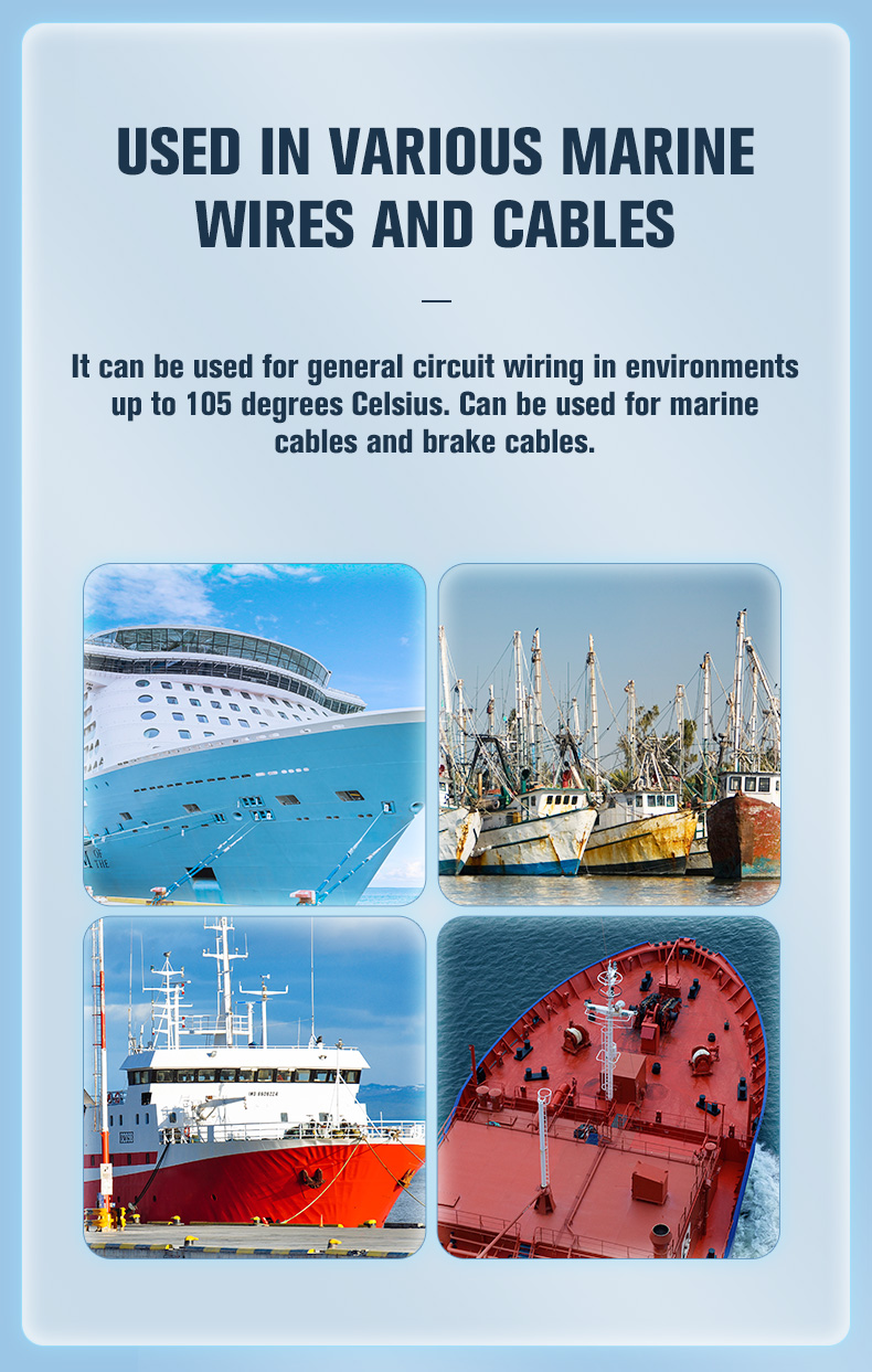 Tinned Copper Primary Boat Cable 6/3 AWG Triplex AC Marine Wire(图8)
