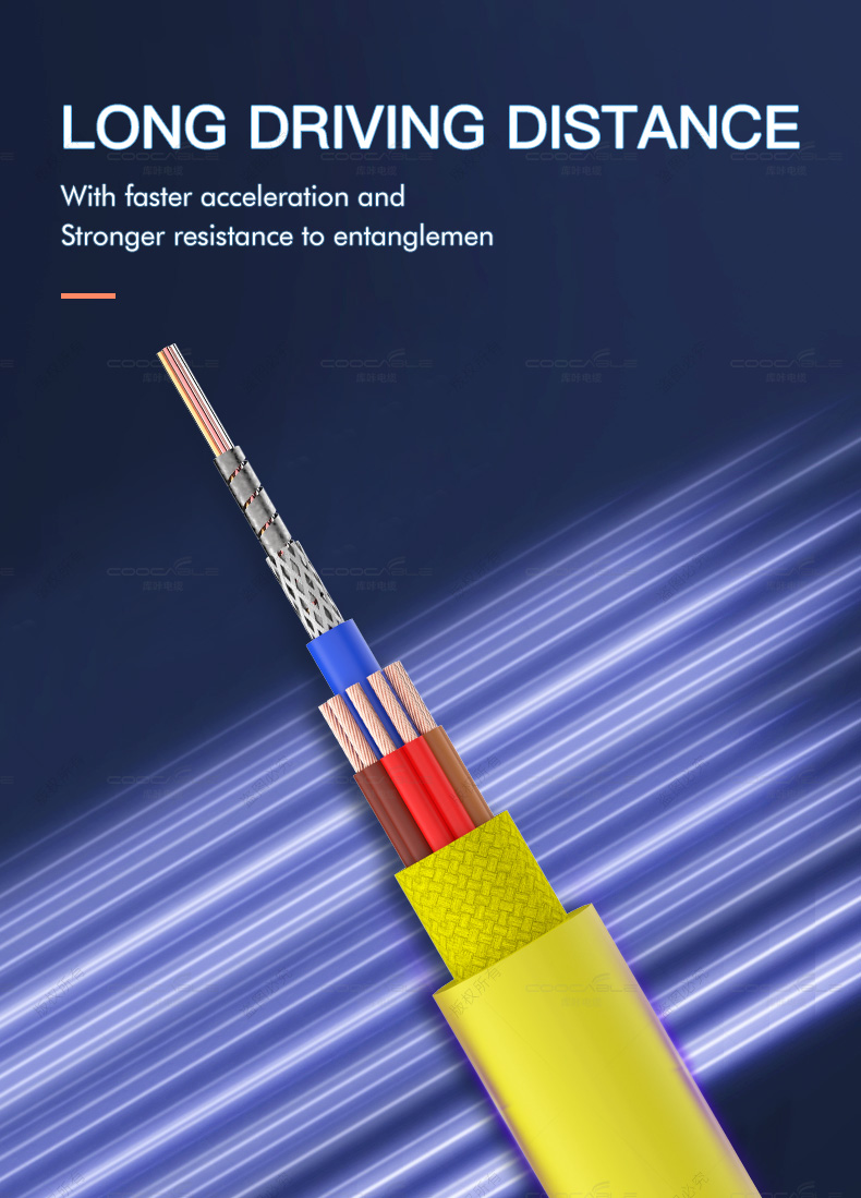 2X22AWG Underwater Floating Neutrally Buoyant Rov Tether Cable(图6)