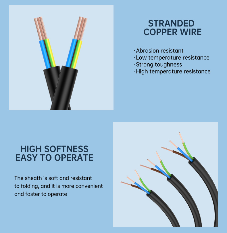 300/500v High Temperature Resistance H05BN4-F Flexible Rubber Cable (图5)