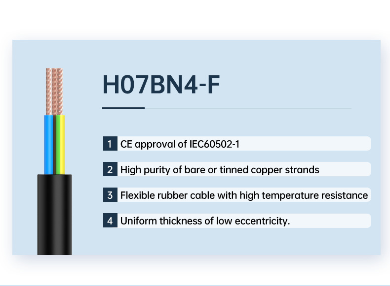 H07BN4-F Rubber Sheathed Cable for Weak Mechanical Stress(图2)