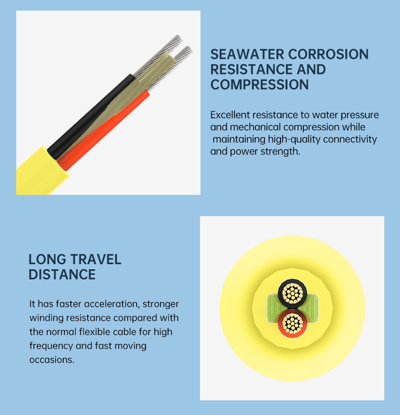 2 Cores ROV Umbilical Tether Waterproof Neutral Buoyancy Cable For Small ROV Tools(图6)