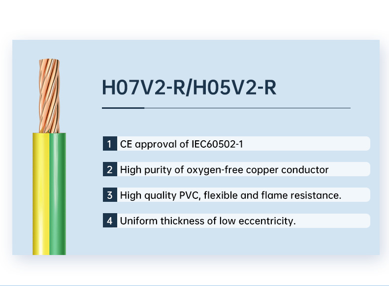 VDE Standard H05V2-K H07V2-K H07V2-U H07V2-R PVC Cable Wire(图2)
