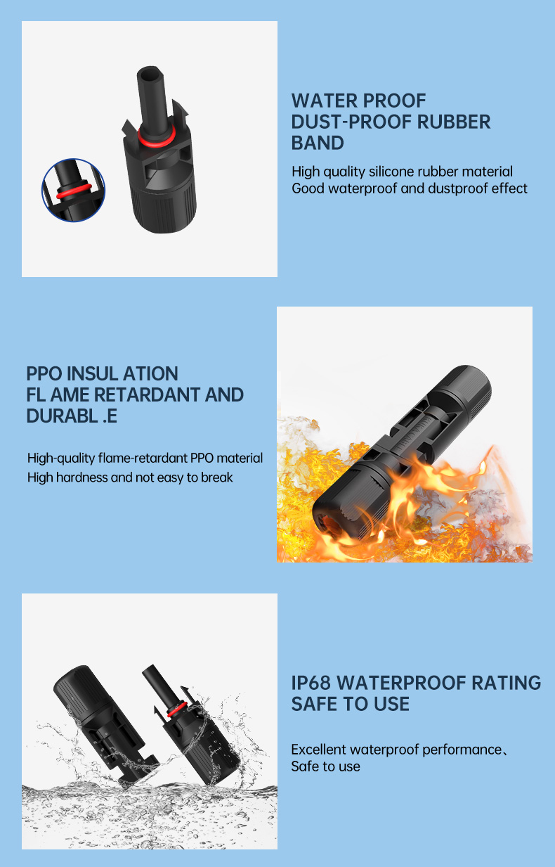 1500V TUV waterproof IP68 Solar Connector DC  For Solar PV System(图5)