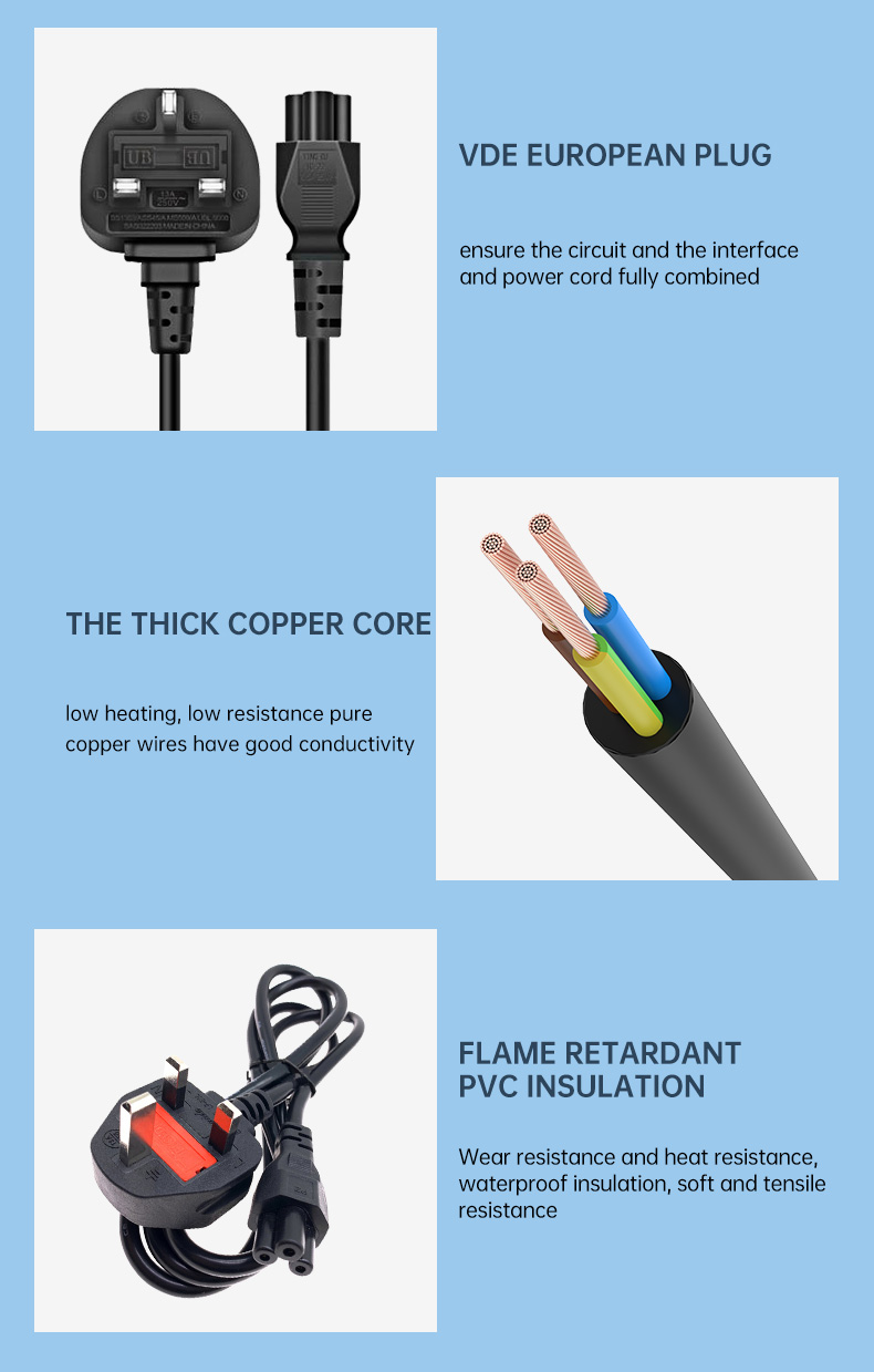 Main C5 To Uk Power Cord For Laptop Adapter(图4)